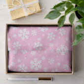 Papier Mousseline Baby Motif des flocons de neige rose et blanc Noël (Cadeau)