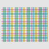 Papier Mousseline Baby Pastel Plaid Pink Blue Green (Recto)