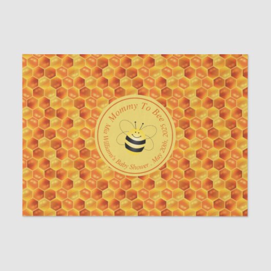 Papier Mousseline Baby shower À Thème Abee (Recto)