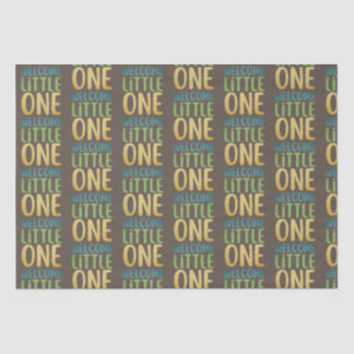 Papier Mousseline Baby shower Boho "Welcome Little One"