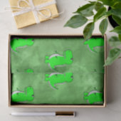 Papier Mousseline Baby shower d'aquarelle Dino vert (Cadeau)