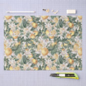 Papier Mousseline Baby shower d'aquarelle florale Citrus Lemon (Artisanat)