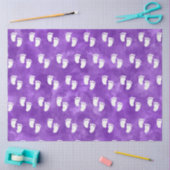 Papier Mousseline Baby shower d'aquarelle violet Motif d'empreinte (Artisanat)