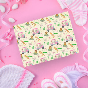 Papier Mousseline Baby Shower de golf avec des bébés animaux de la j