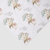 Papier Mousseline Baby shower de ruban Fleur sauvage Stork (Détail)