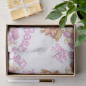 Papier Mousseline Baby shower d'ours rose fille (Cadeau)