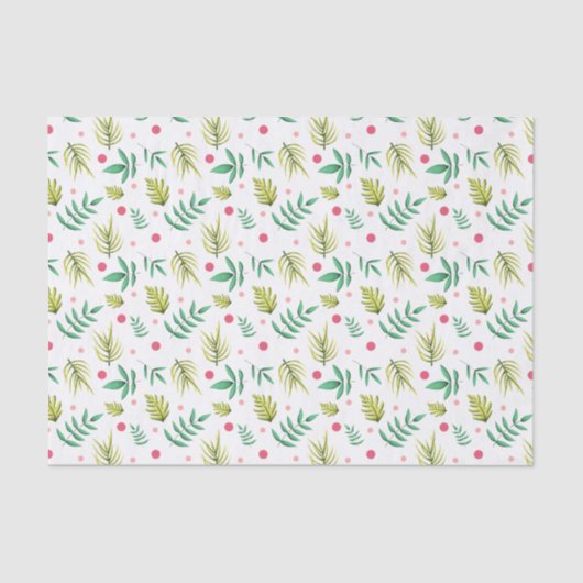 Papier Mousseline Baby shower Feuille tropical (Recto)