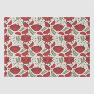 Papier Mousseline Baby shower fleur sauvage Red Poppy