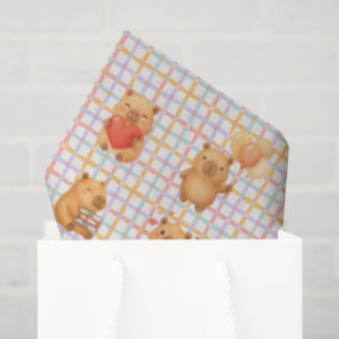 Papier Mousseline Baby Shower Mignon Capybara