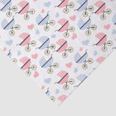 Papier Mousseline Baby shower Motif Pink and Blue Pram (Détail)