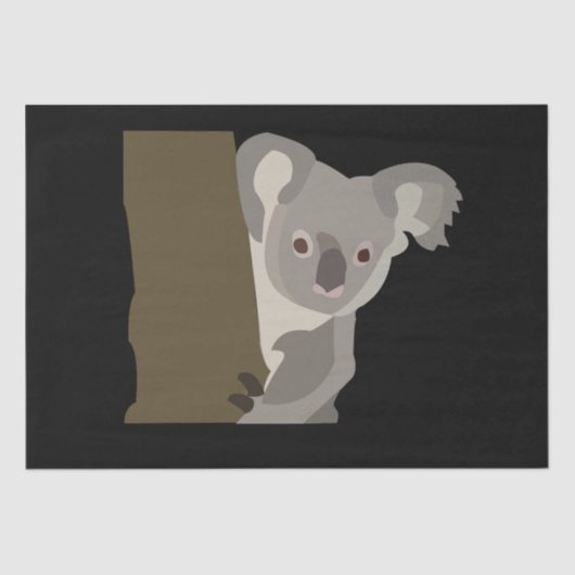 Papier Mousseline Baby shower Ours de Koala Anniversaire (Recto)