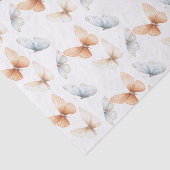 Papier Mousseline Baby Shower Papillons Bleus Abricot (Détail)