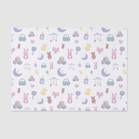 Papier Mousseline Baby shower Pastel neutre pour les femmes (Recto)