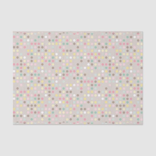 Papier Mousseline Baby shower Pastel Polka Dot (Recto)
