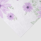 Papier Mousseline Baby shower personnalisé de fleurs d'aquarelle vio (Détail)