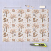 Papier Mousseline Baby shower Raccoon d'écureuils pour bébés en bois (Artisanat)