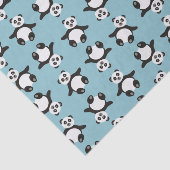 Papier Mousseline baby shower unisex de l'ours panda mignon (Détail)