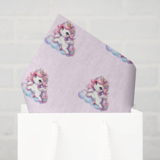 Papier Mousseline Baby Unicorn Tissue Paper (Sac cadeau)