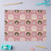 Papier Mousseline Baby's First Christmas Pink Deer Photo (Artisanat)