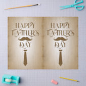 Papier Mousseline Bac à papier de Fête des pères heureux (Artisanat)