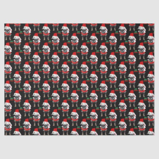 Papier Mousseline Bah Humbug Motif de chien de Noël (Recto)