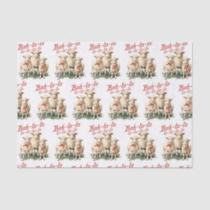 Papier Mousseline Bah La La Cute Retro Noël Moutons