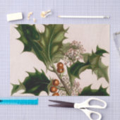 Papier Mousseline baies de houx (Artisanat)