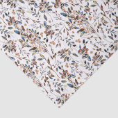 Papier Mousseline Baies Feuilles blanches Aquarelle Élégante Florale (Détail)