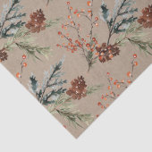 Papier Mousseline Baies Ilex Rustiques Kraft Juniper Pine Cones (Détail)