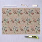 Papier Mousseline Baies Ilex Rustiques Kraft Juniper Pine Cones (Artisanat)