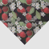 Papier Mousseline Baies rouges, cerise (Détail)