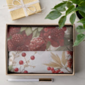 Papier Mousseline Baies rouges d'oiseaux du Cardinal Nord (Cadeau)