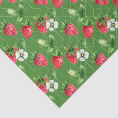 Papier Mousseline Baies rouges, Fleurs blanches (Détail)