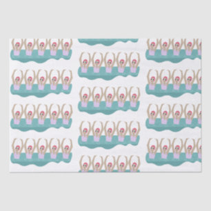 Papier Mousseline Baigneurs artistiques branchés Cadeau de natatio