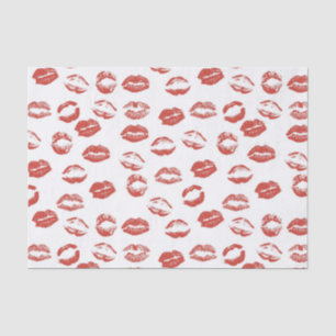 Papier Mousseline Baiser rouge de lèvres