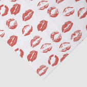 Papier Mousseline Baiser rouge de lèvres (Détail)