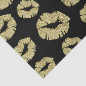 Papier Mousseline Baisers de Parties scintillant d'or en noir (Détail)