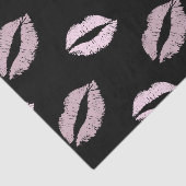 Papier Mousseline Baisers Rose Argenté (Détail)