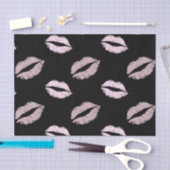 Papier Mousseline Baisers Rose Argenté (Artisanat)