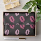 Papier Mousseline Baisers roses (Cadeau)