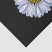 Papier Mousseline Baisy blanc sur papier Arrière - plan noir (Détail)