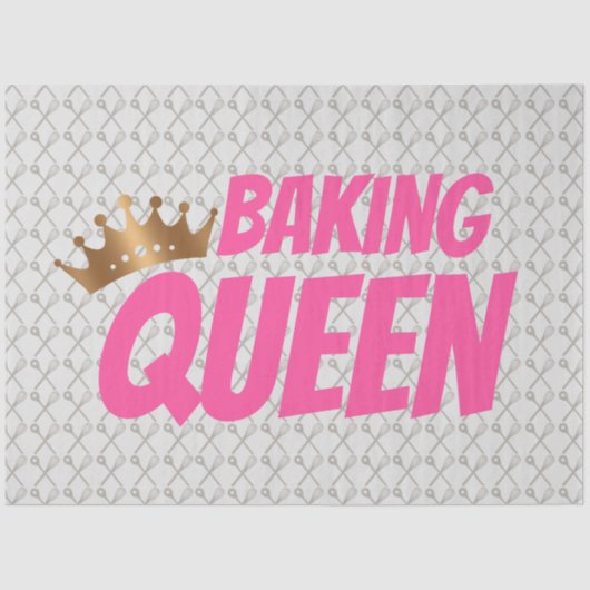 Papier Mousseline Baking Queen Pattern for Cake and Sweets Lovers (Recto)