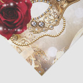 Papier Mousseline Bal masqué d'anniversaire Cream Gold (Détail)