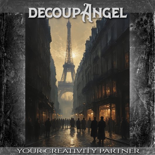 Papier Mousseline Balade dans Paris rétro #2 - Découpage -