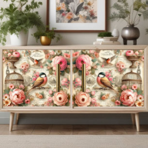 Papier Mousseline Balais doux de la page de découpage de Finch Rose