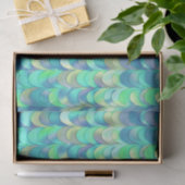 Papier Mousseline Balances de sirène Vert Iridescente Métallique (Cadeau)