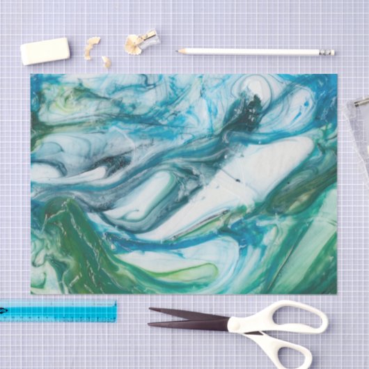 Papier Mousseline Balayage en marée II (Artisanat)