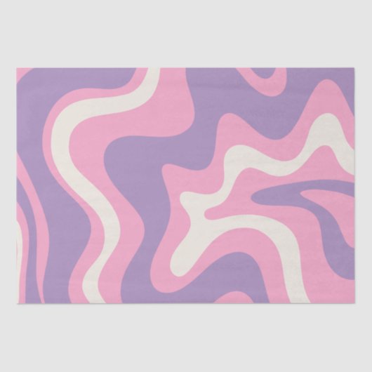 Papier Mousseline Balayage liquide rétro Super rose violet Abstrait (Recto)