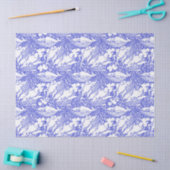 Papier Mousseline Baleine à bosse Bleue Et Blanche (Artisanat)