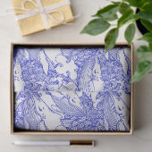 Papier Mousseline Baleine à bosse Bleue Et Blanche (Cadeau)